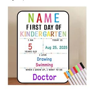 FirstDay of School Whiteboard 3-1 Sign